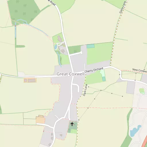 Map of Great Coxwell