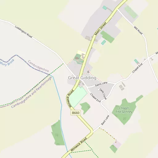 Map of Great Gidding