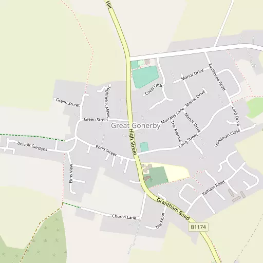 Map of Great Gonerby