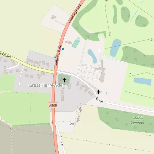 Map of Great Harrowden