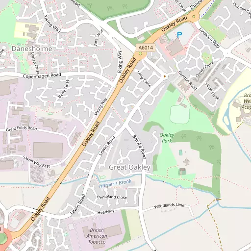 Map of Great Oakley