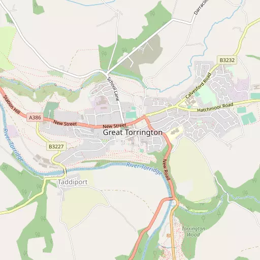 Map of Great Torrington