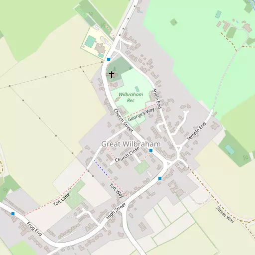Map of Great Wilbraham