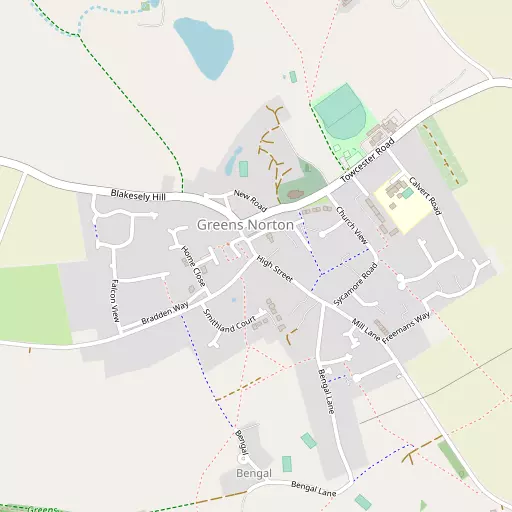 Map of Greens Norton