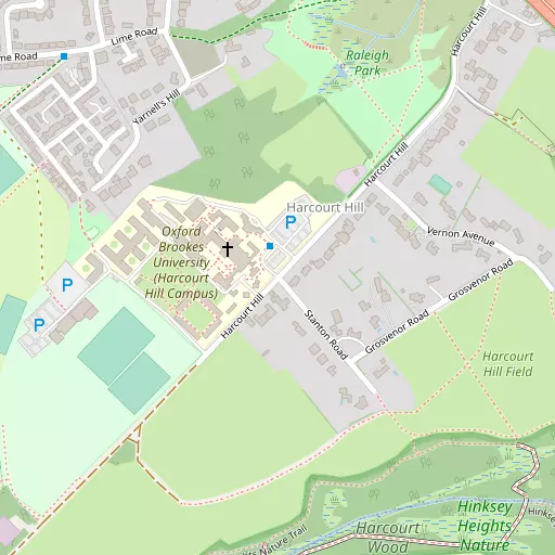 Map of Harcourt Hill