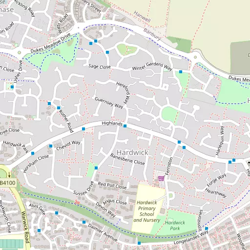 Map of Hardwick