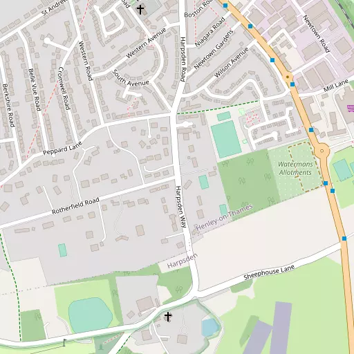 Map of Harpsden Heights