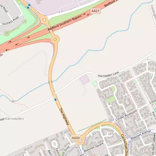 Map of Harrowden