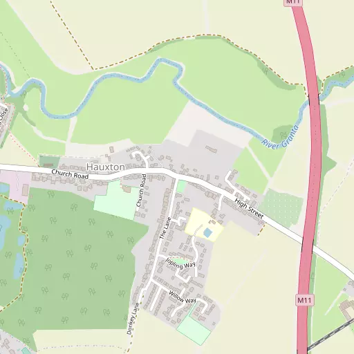 Map of Hauxton