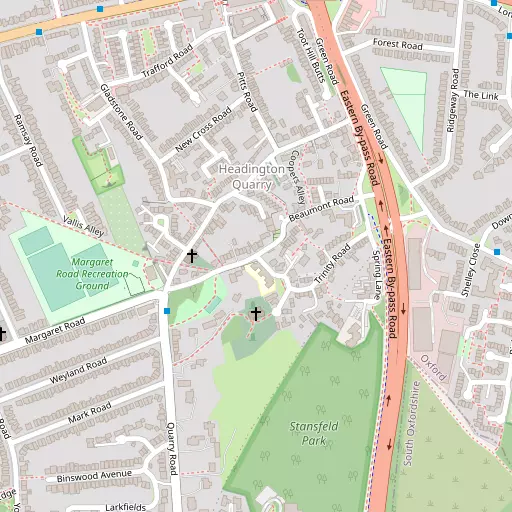 Map of Headington Quarry