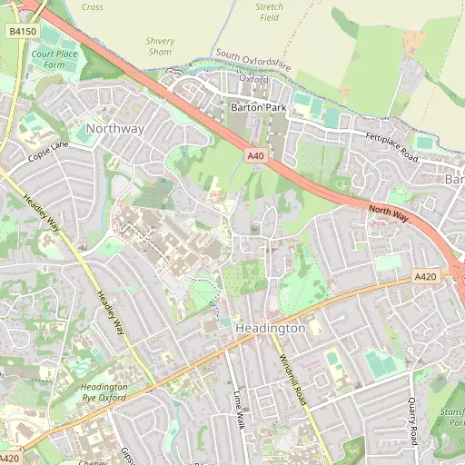 Map of Headington
