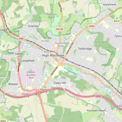 Map of High Wycombe