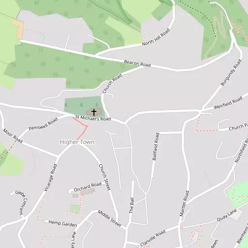 Map of Higher Town