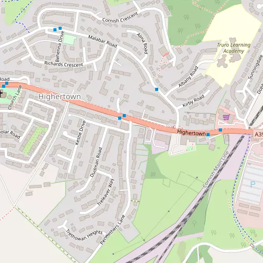 Map of Highertown