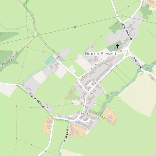 Map of Hinton Blewett