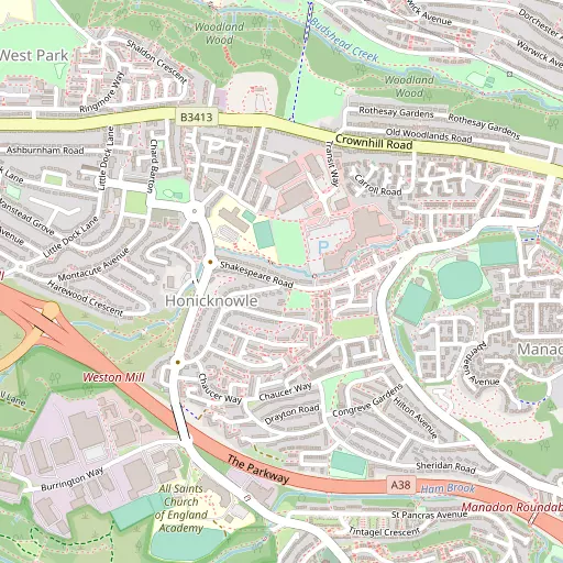 Map of Honicknowle