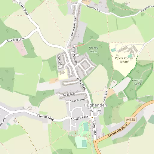 Map of Hughenden Valley