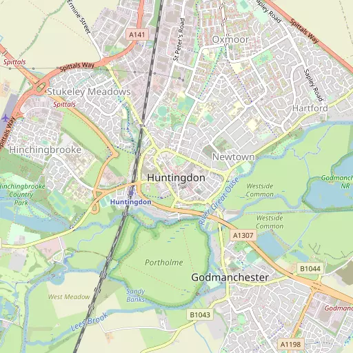 Map of Huntingdon