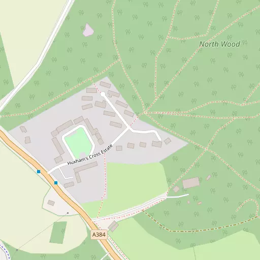 Map of Huxham's Cross Estate