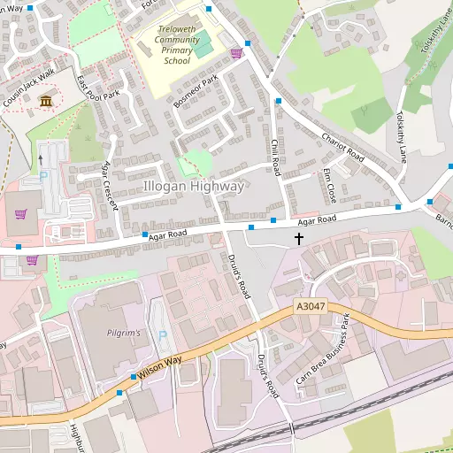 Map of Illogan Highway