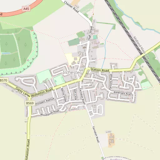 Map of Irchester