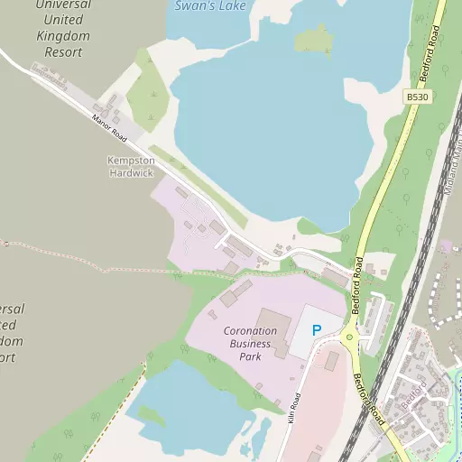 Map of Kempston Hardwick