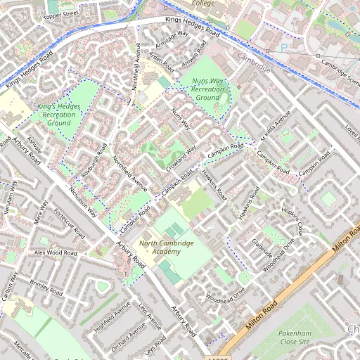 Map of King's Hedges