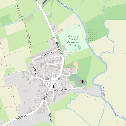 Map of Kingsbury Episcopi