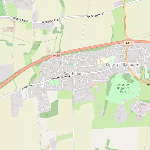 Map of Kingston Bagpuize