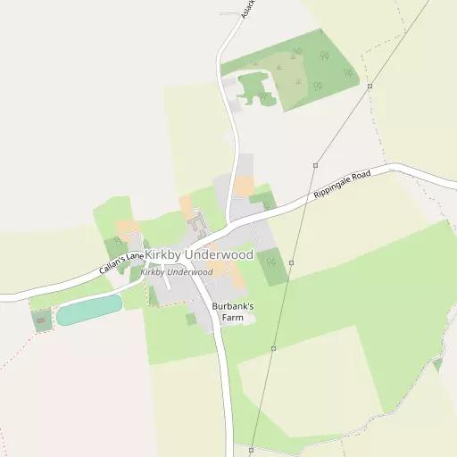 Map of Kirkby Underwood