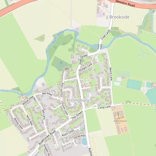 Map of Kislingbury