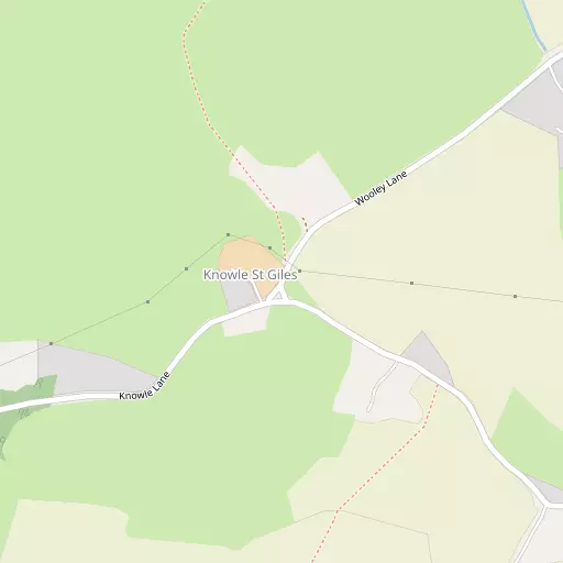 Map of Knowle St Giles