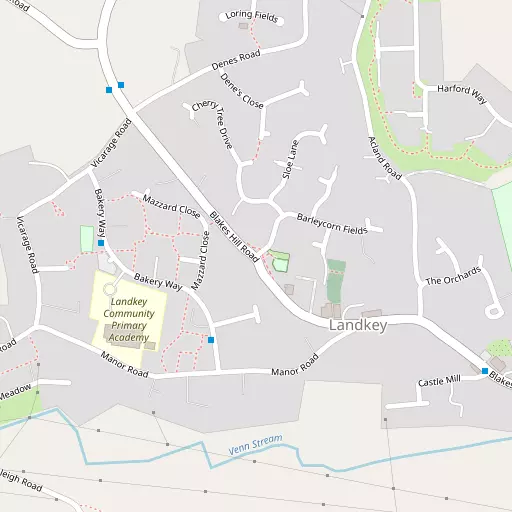 Map of Landkey Newland