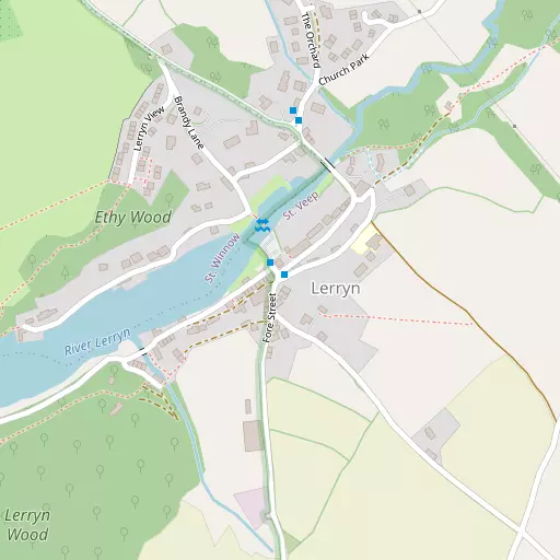 Map of Lerryn