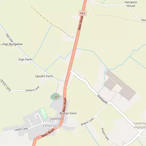 Map of Leverton