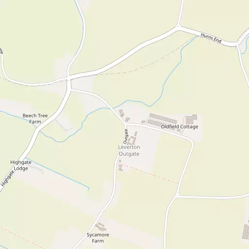 Map of Leverton Outgate