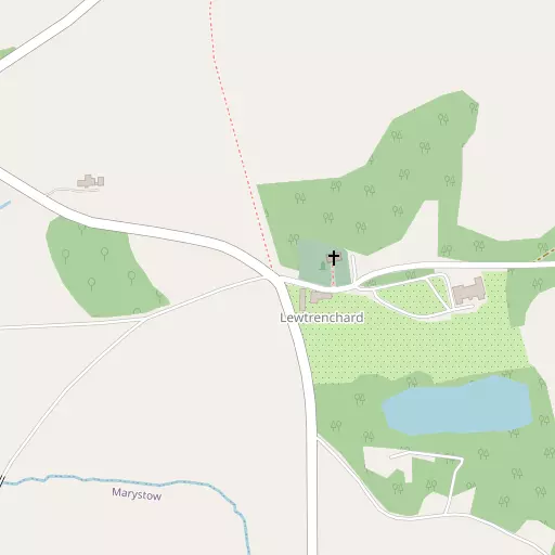 Map of Lewtrenchard