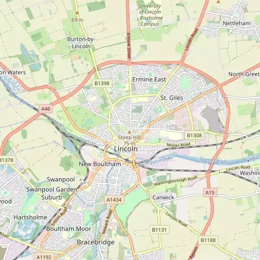 Map of Lincoln