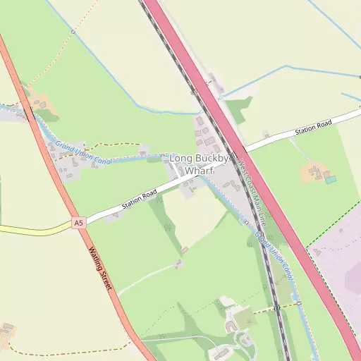 Map of Long Buckby Wharf