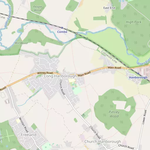 Map of Long Hanborough