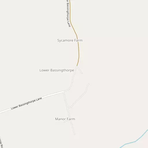 Map of Lower Bassingthorpe