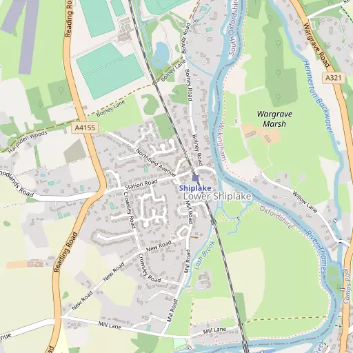 Map of Lower Shiplake