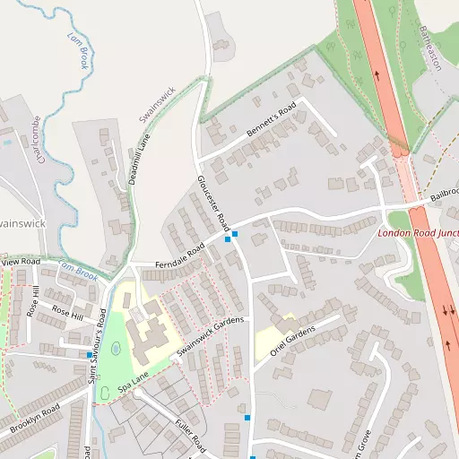 Map of Lower Swainswick