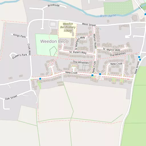 Map of Lower Weedon