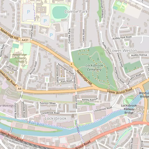 Map of Lower Weston