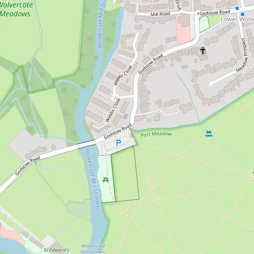 Map of Lower Wolvercote