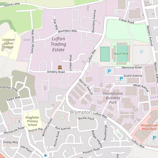 Map of Lufton