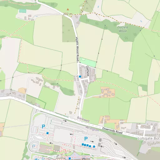 Map of Lulsgate Bottom