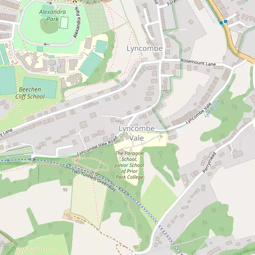 Map of Lyncombe Vale