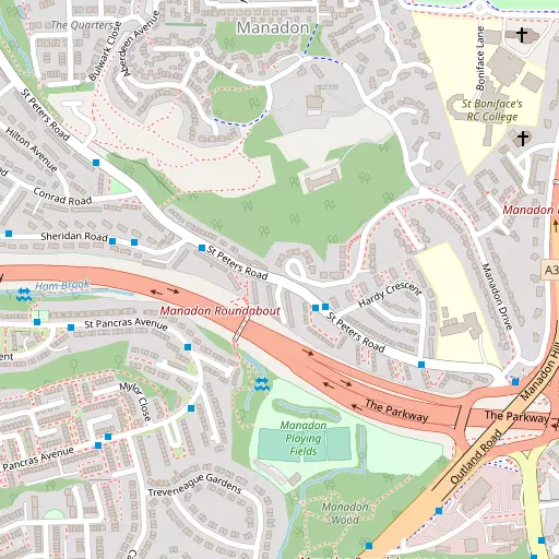 Map of Manadon